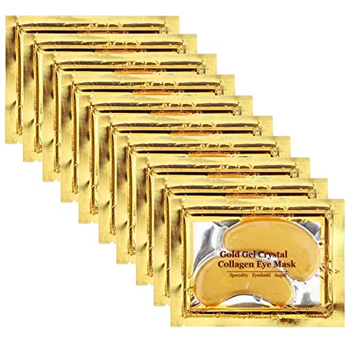 30 Pairs 24K Gold Collagen Eye Pads,Crystal Under Eye Mask for Moisturizing,Reducing Fine Lines, Dark Circles & Puffy Eyes Under Eye Patch for Women or Men - Evique