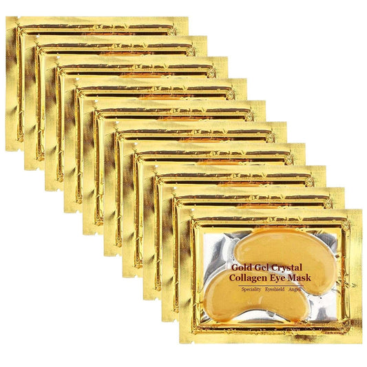 30 Pairs 24K Gold Collagen Eye Pads,Crystal Under Eye Mask for Moisturizing,Reducing Fine Lines, Dark Circles & Puffy Eyes Under Eye Patch for Women or Men - Evique