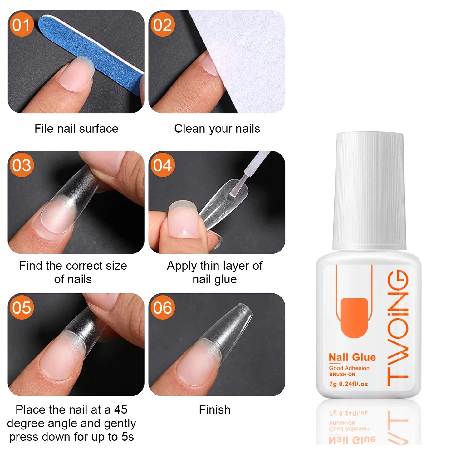 7g Super Strong Nail Glue for Acrylic & Press-On Nails - Long-Lasting Adhesion - Evique