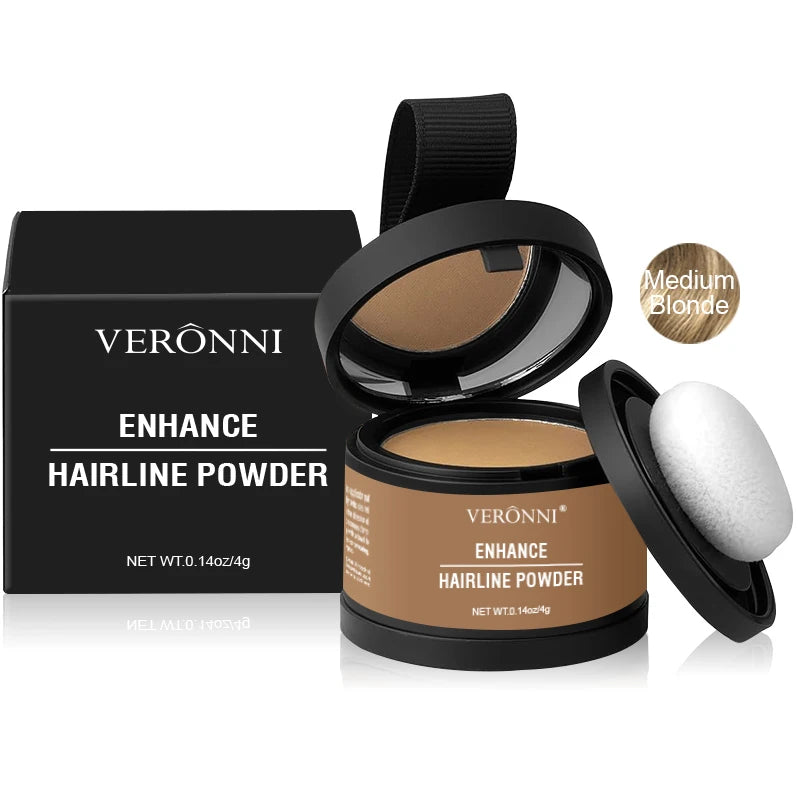 Evique hairline powder compact case with mirror and puff