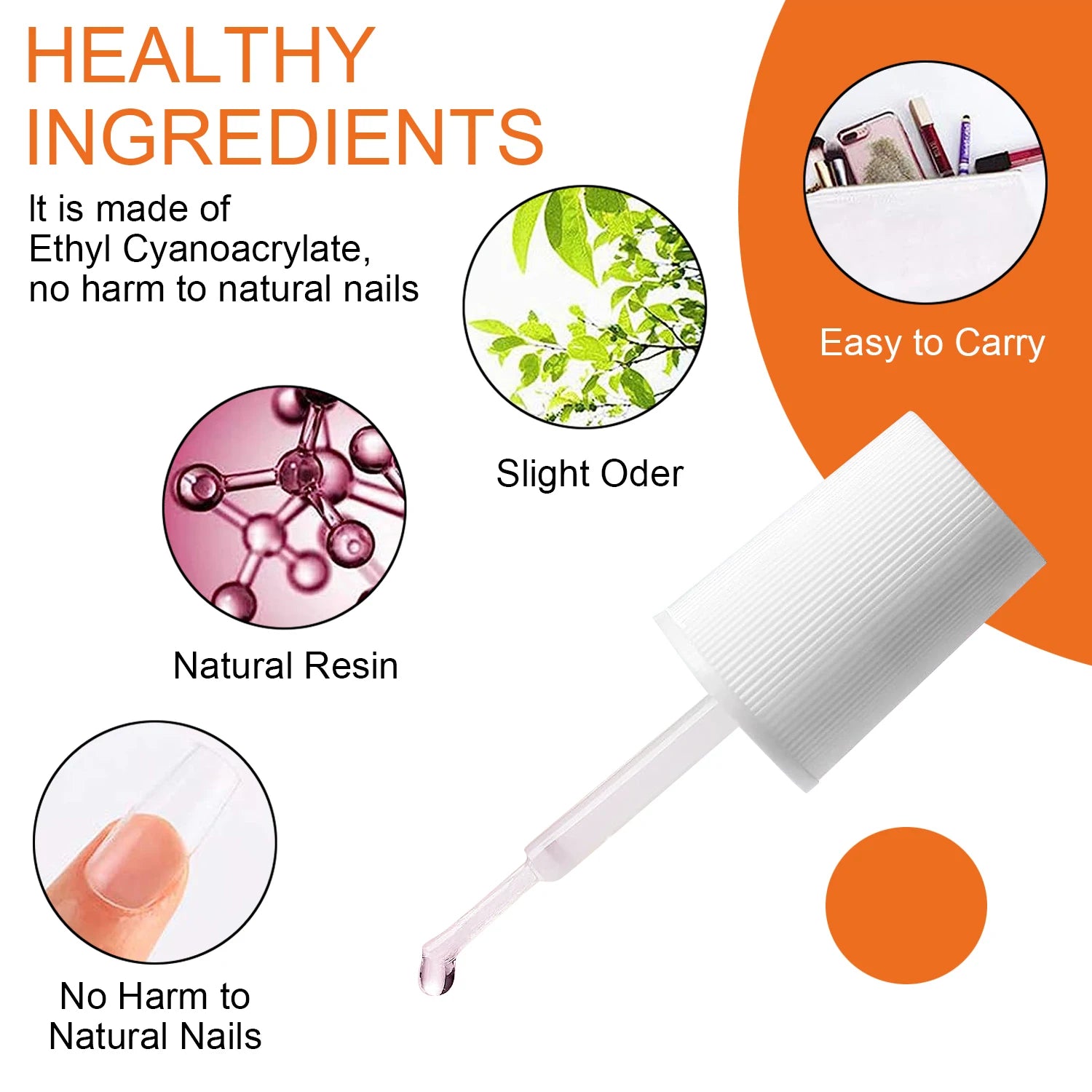 7g Super Strong Nail Glue for Acrylic & Press-On Nails - Long-Lasting Adhesion - Evique