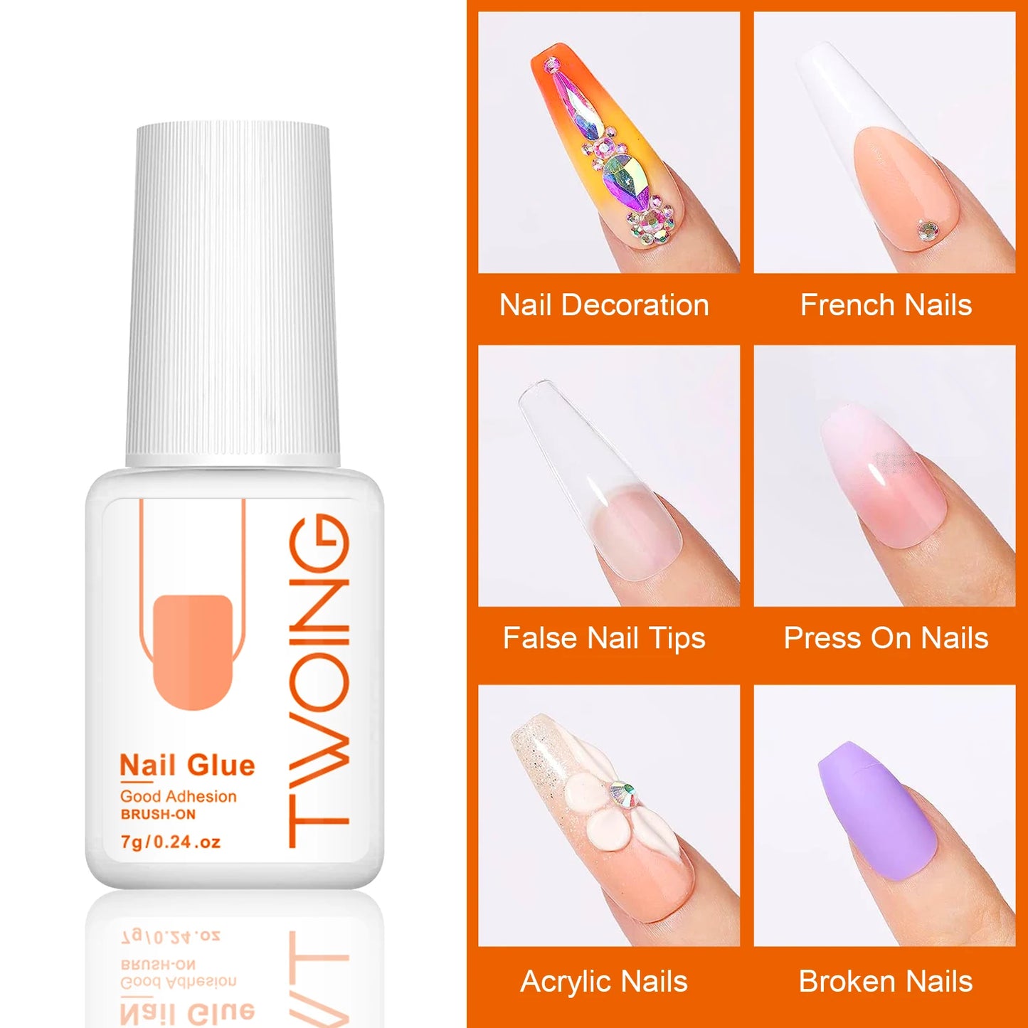 7g Super Strong Nail Glue for Acrylic & Press-On Nails - Long-Lasting Adhesion - Evique
