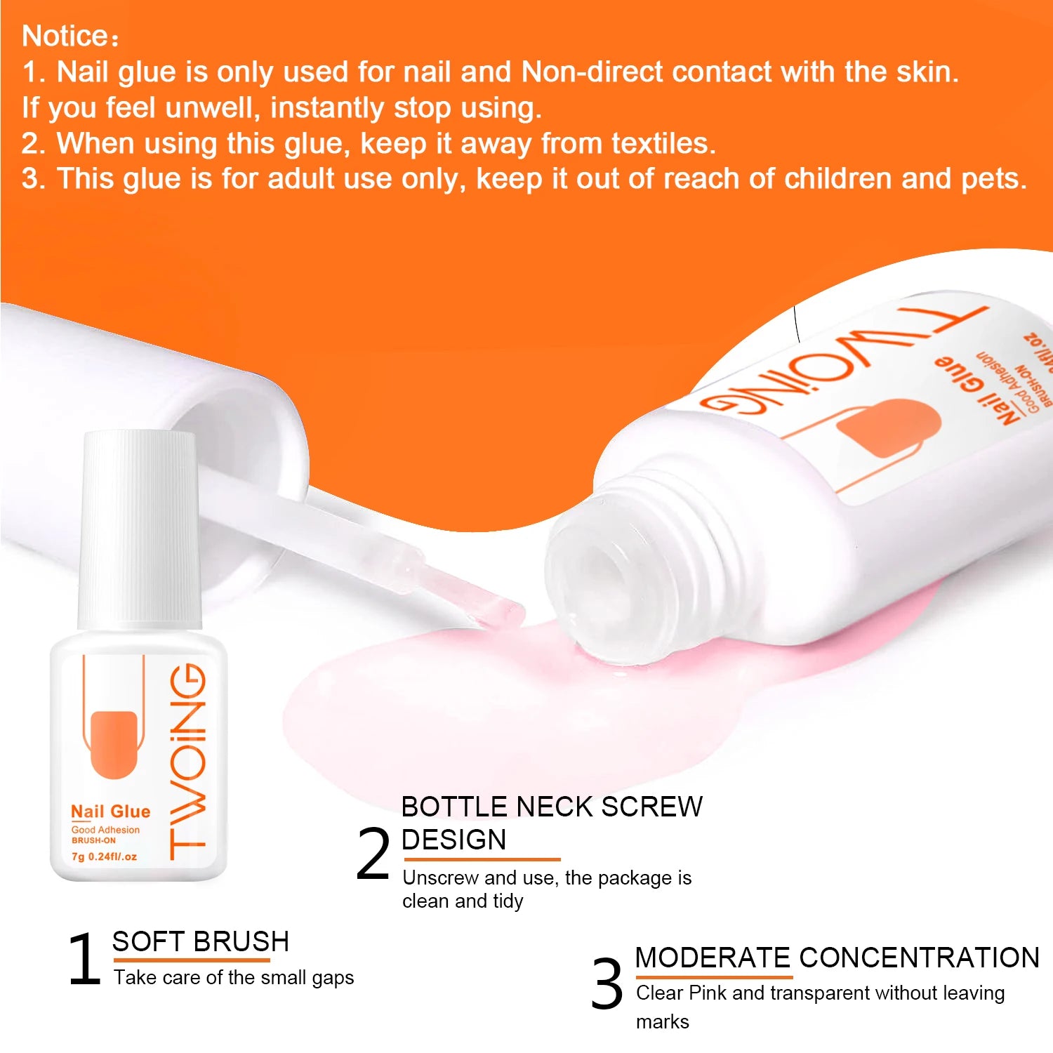 7g Super Strong Nail Glue for Acrylic & Press-On Nails - Long-Lasting Adhesion - Evique