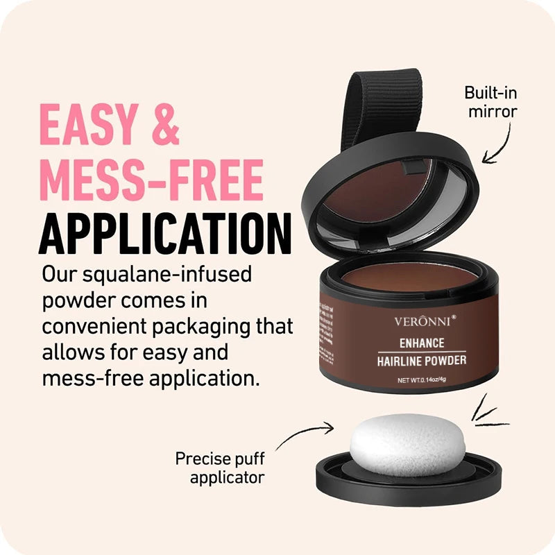 Shade chart for waterproof root touch-up and hairline powder