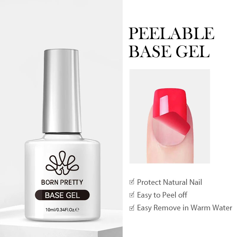 BORN PRETTY Clear Base & Top Coat Gel 10ml – UV/LED Long Wear - Evique