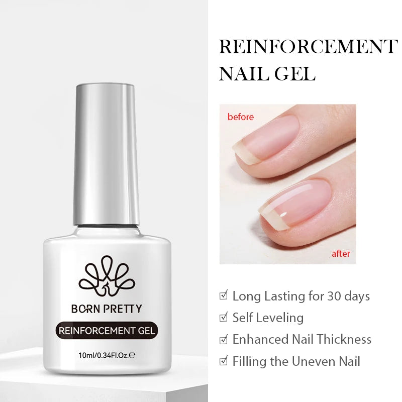 BORN PRETTY Clear Base & Top Coat Gel 10ml – UV/LED Long Wear - Evique