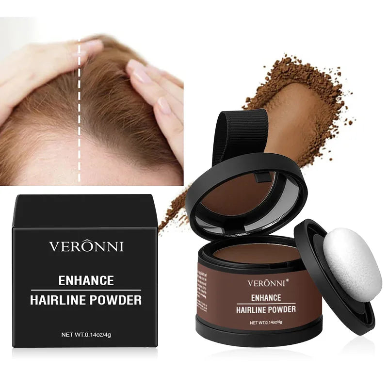 Evique hairline powder compact case with mirror and puff