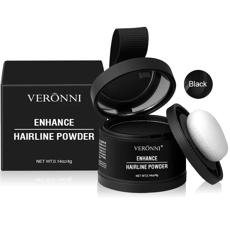 Evique hairline powder compact case with mirror and puff