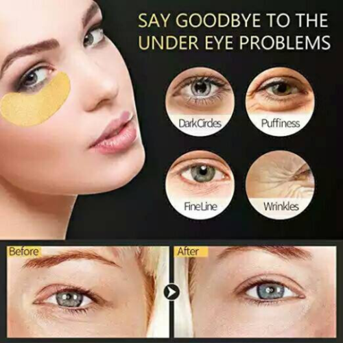 Evique 24k Gold Collagen eye mask Treatment Natural Under Eye Gel Patches - Evique